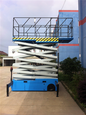 Gelbe elektrische hydraulische Scherenhebebühne der Farbe500kg mit ausdehnbarer Plattform