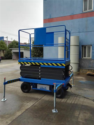 Karierte Plattform-hydraulische mobile von der LuftScherenhebebühne Vollreifen-Rad Skidproof